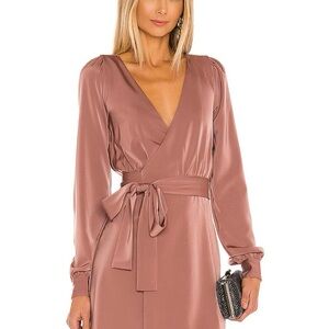 Elegant Mauve Wrap Dress